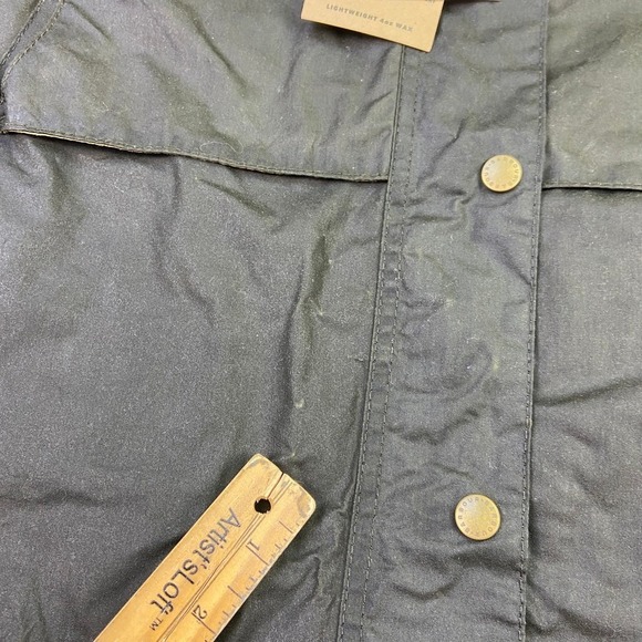 Barbour Durham Wax Lightweight 4 oz Waxed Cotton Green Womens Jacket Size US 8 - Picture 5 of 16
